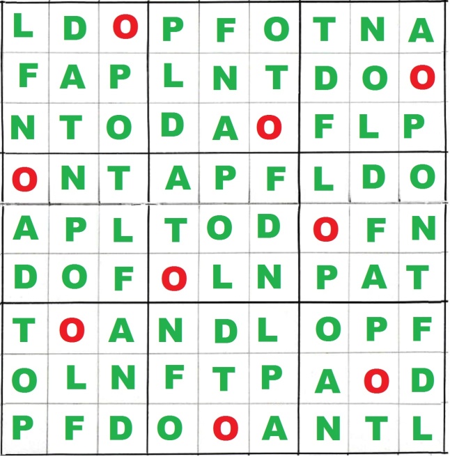 word sudoku ANSWERS